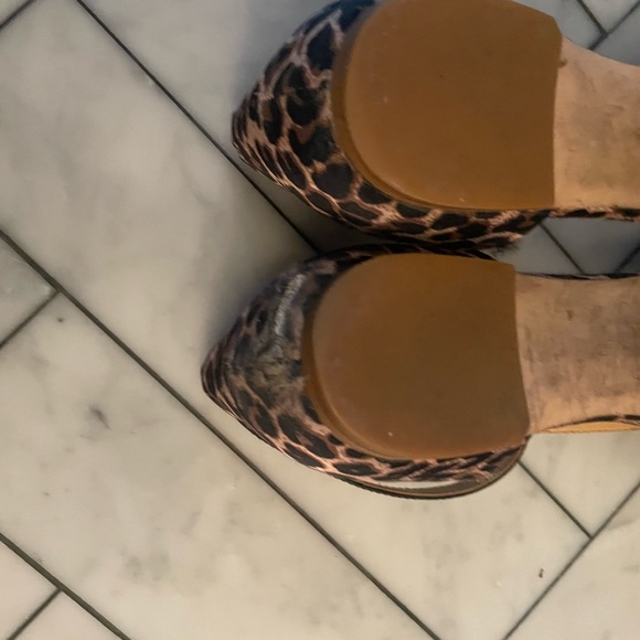 Birds of prey size 12 leopard satin strappy flats - Picture 6 of 7